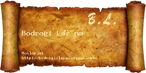 Bodrogi Léna névjegykártya